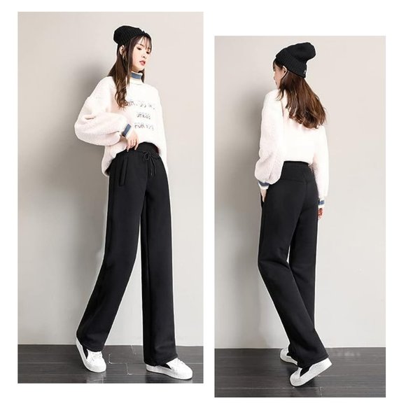 Women's Winter Fleece Sherpa Lined Sweatpants Joggers M *NWOT* - Picture 3 of 8